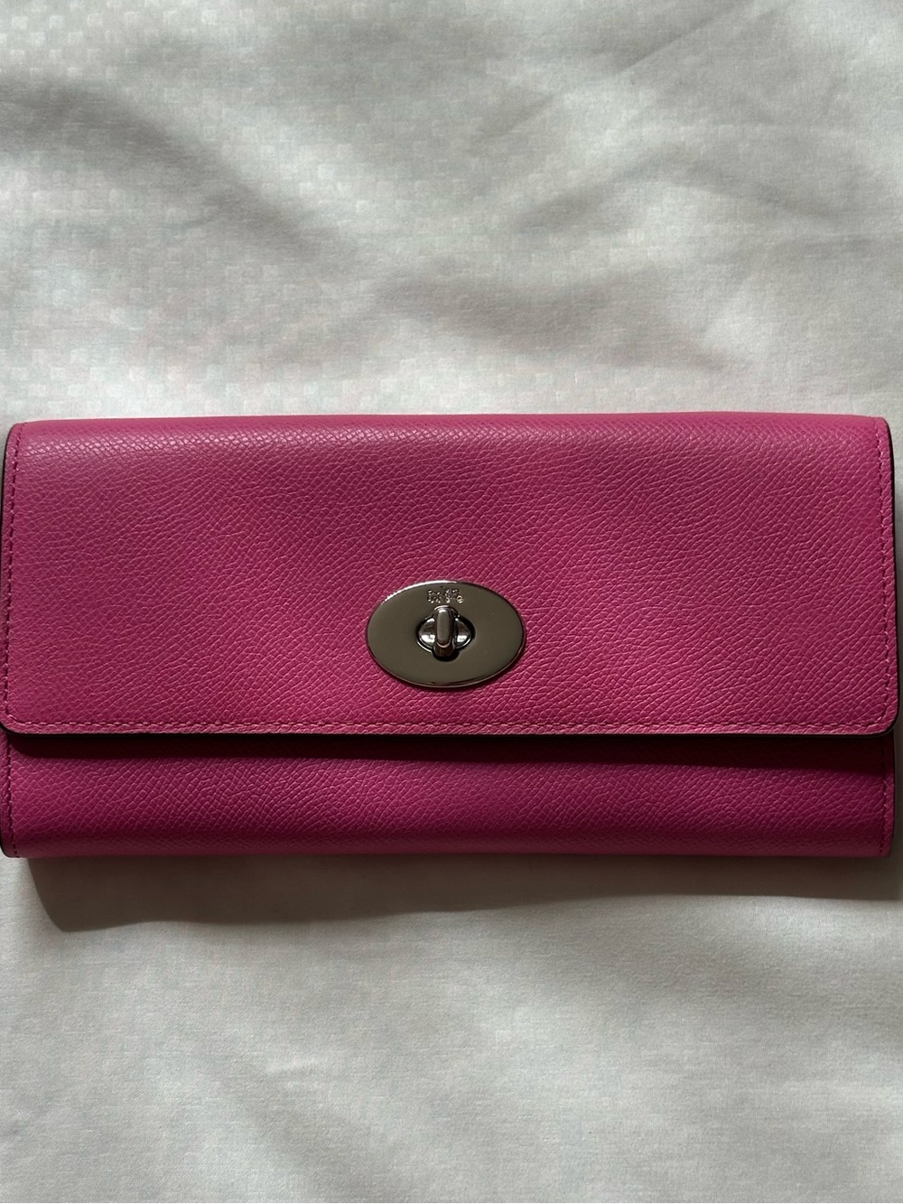 Coach Pink Leather Turn-Lock Wallet